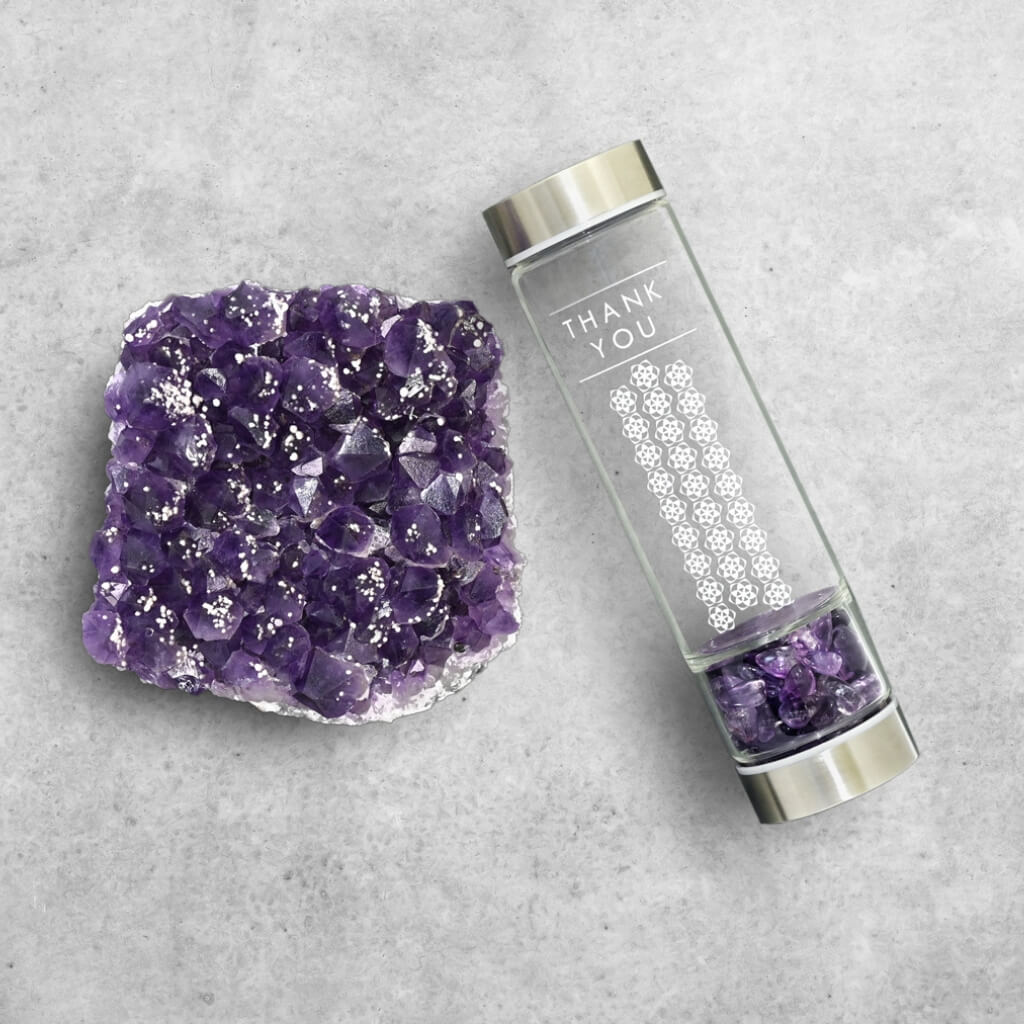 Gratitude Crystal Bottle from Etherique Essential Collection