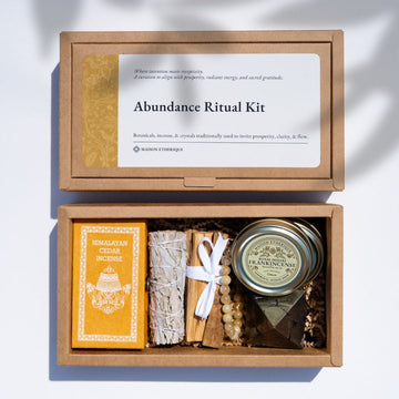 open and closed box of abundance ritual kit