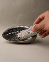 Burning of White sage smudge stick
