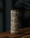 Burning shot of Blue sage