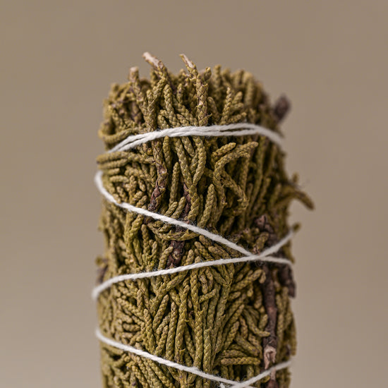 Close up of Juniper smudge stick