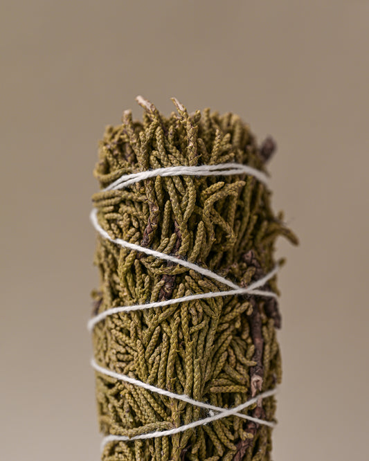 Close up of Juniper smudge stick