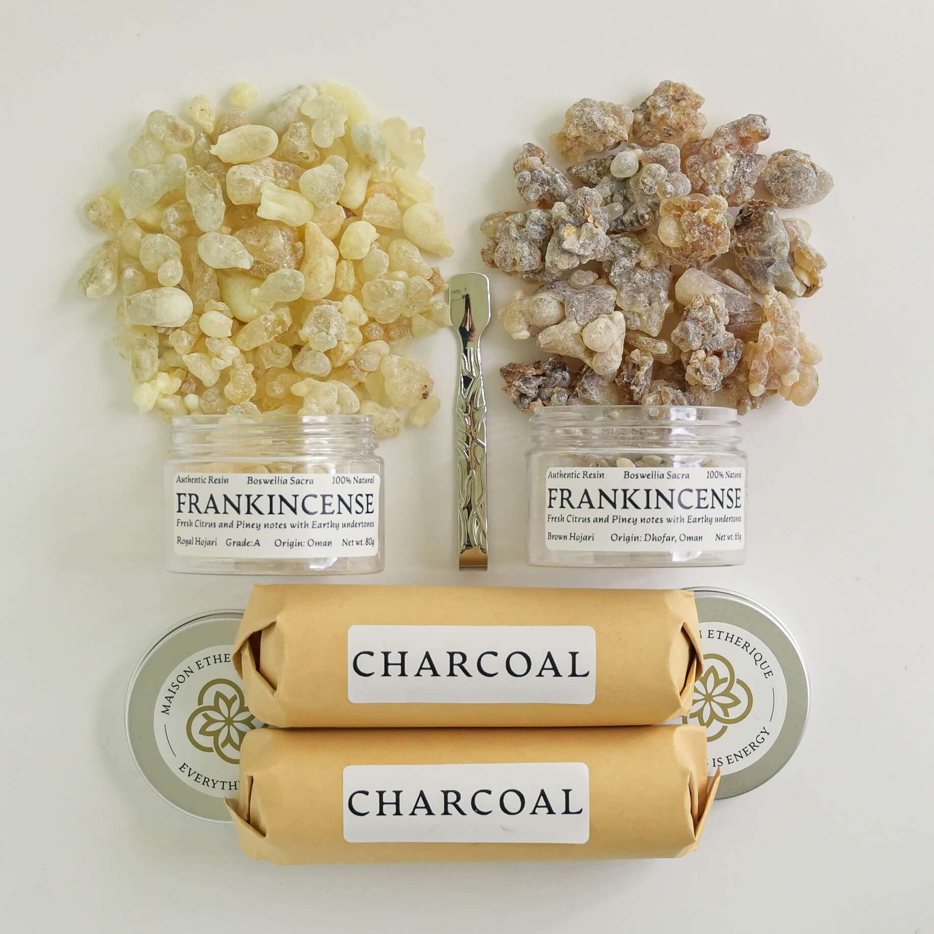 Contents of Hojari Frankincense Variety Kit