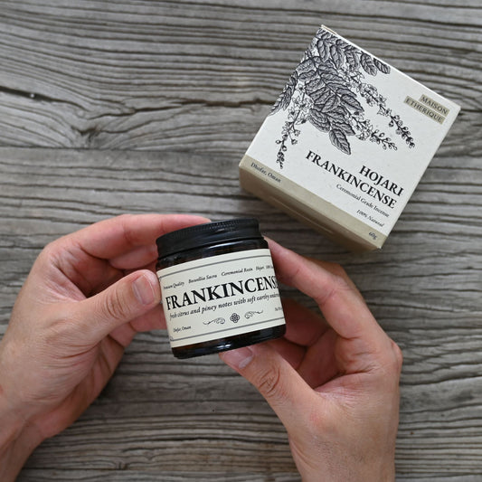 Frankincense holding on hands