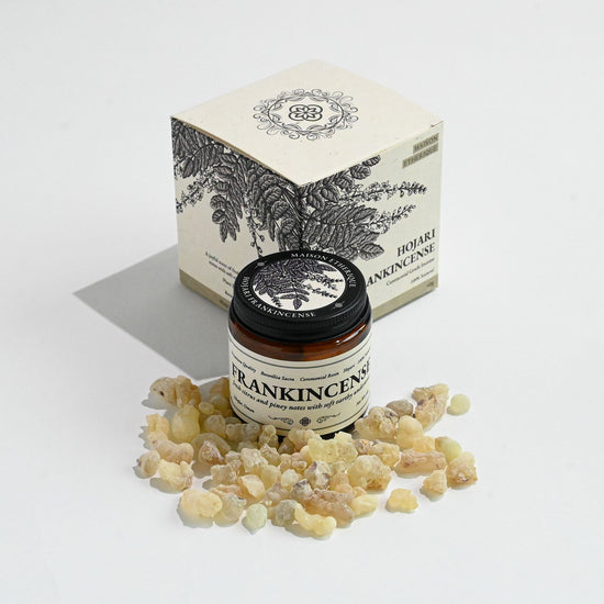 Jar of frankincense resin