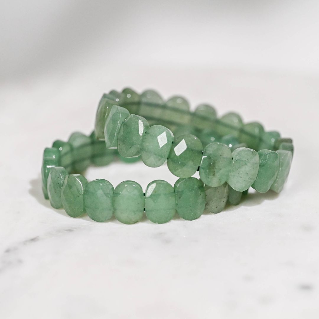 Green Jade Faceted Bracelet
