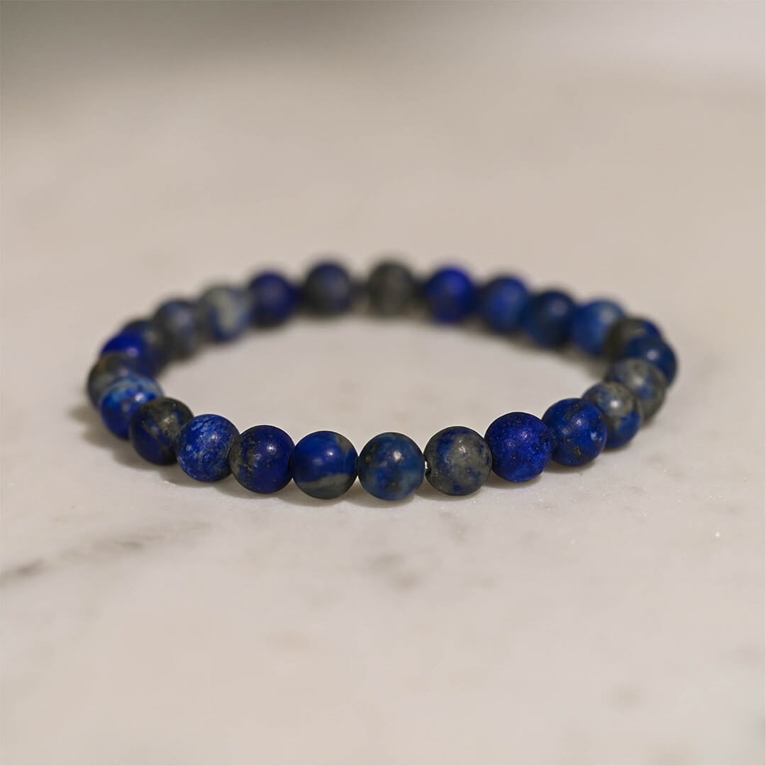 Lapis-Lazuli-Crystal-Bracelet-on-table-available-at-Maison-Etherique-UAE