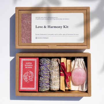 open and closed box of love and harmony kit