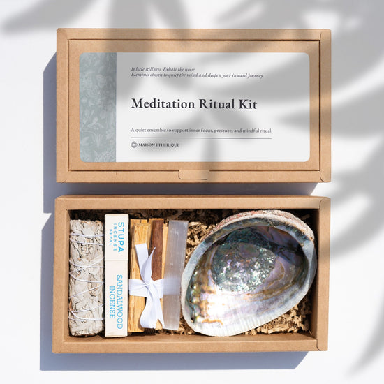 open and closed box of Meditation Ritual kits