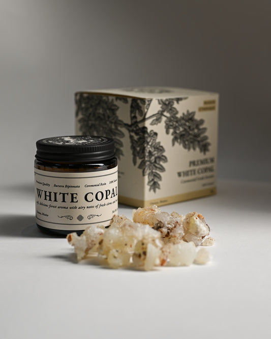 Packaging of white copal resin jar 