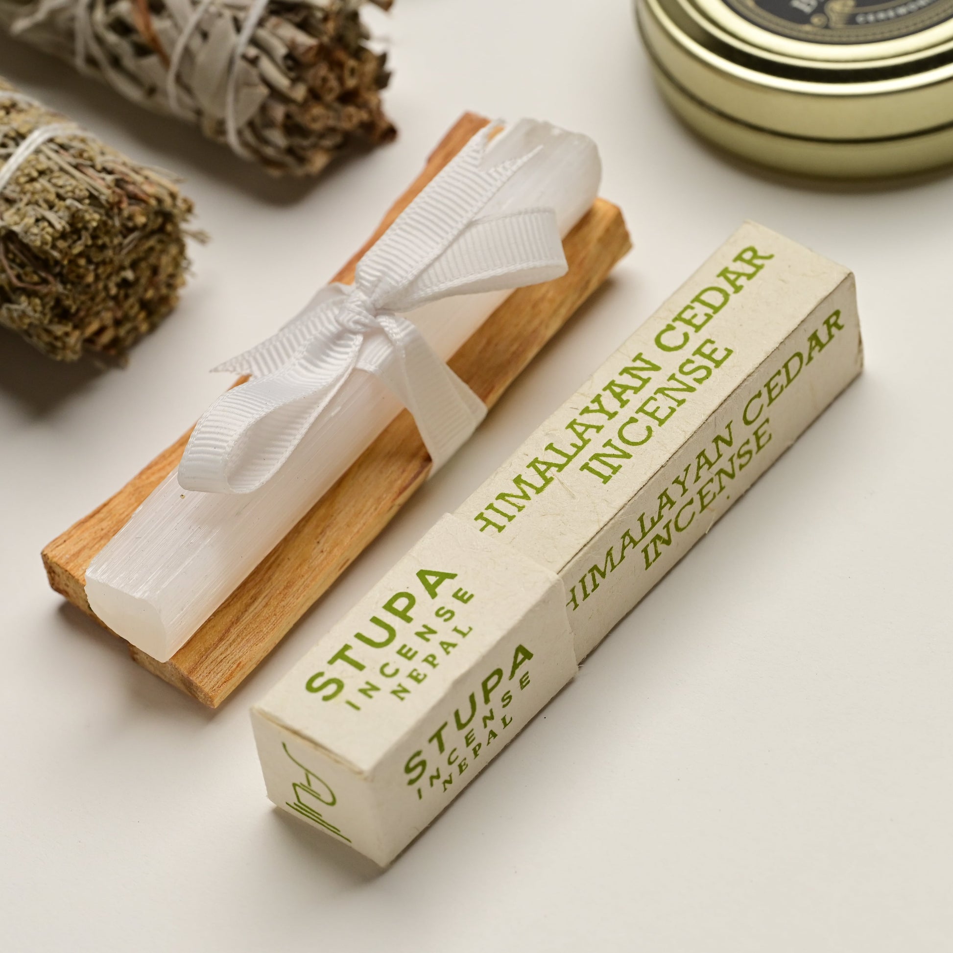 Selenite Crystal Palo Santo Incense Sticks 