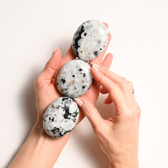 Rainbow Moonstone Palm stone