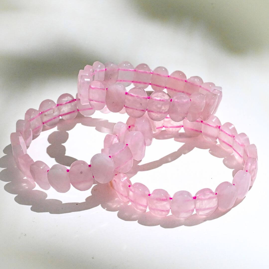 Rose Quartz Faceted Bracelets