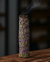 Single shot of burning lavender sage
