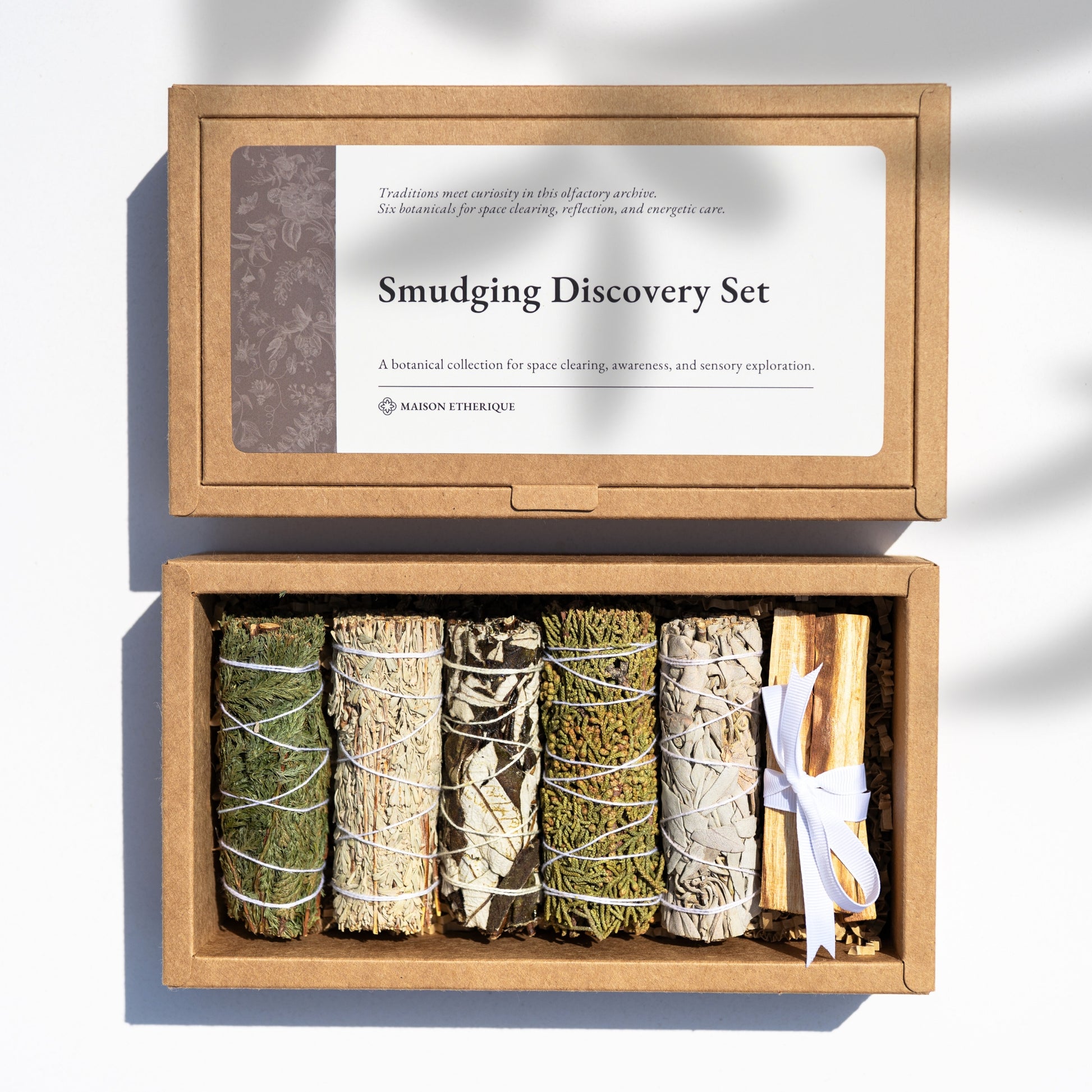 open and closed box of Smudging Discovery set