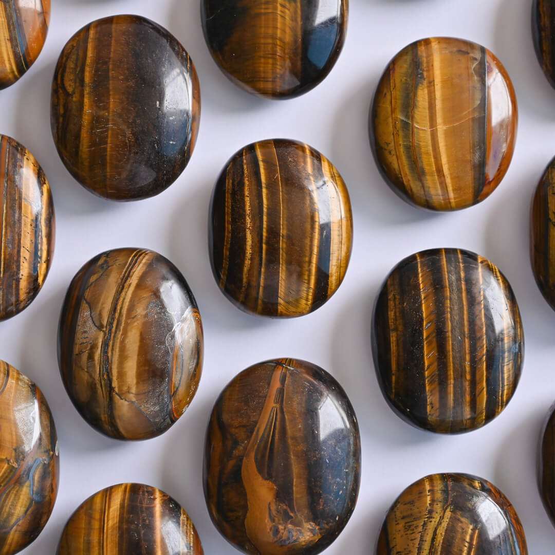 Tiger's Eye Palm Stones by Maison Etherique