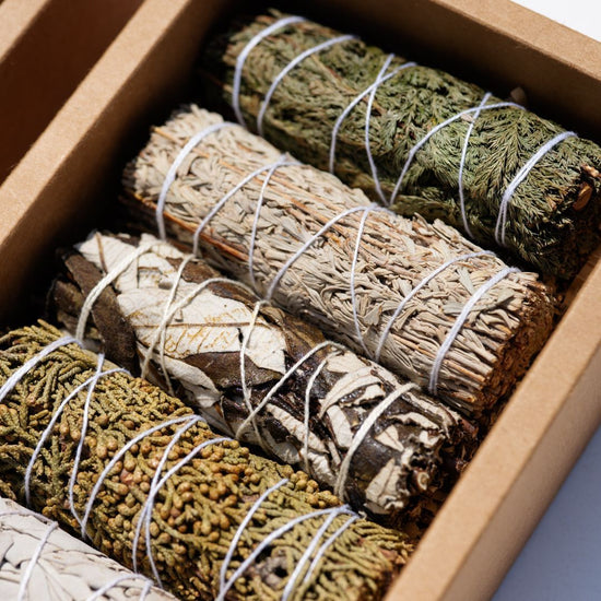  White Sage, Blue Sage, Yerba Santa, Cedar Smudge, Juniper Smudge 