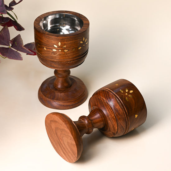 Wooden_burner with floral design