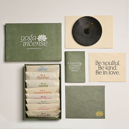 Yoga incense set with packaging 