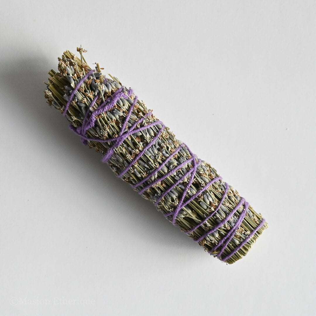 Lavender Smudge Stick tied with pure cotton thread