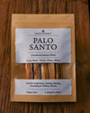 packaging of palo santo