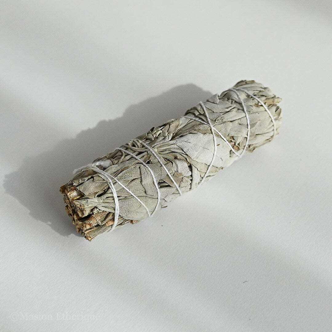 White Sage smudge Stick tied with pure cotton thread