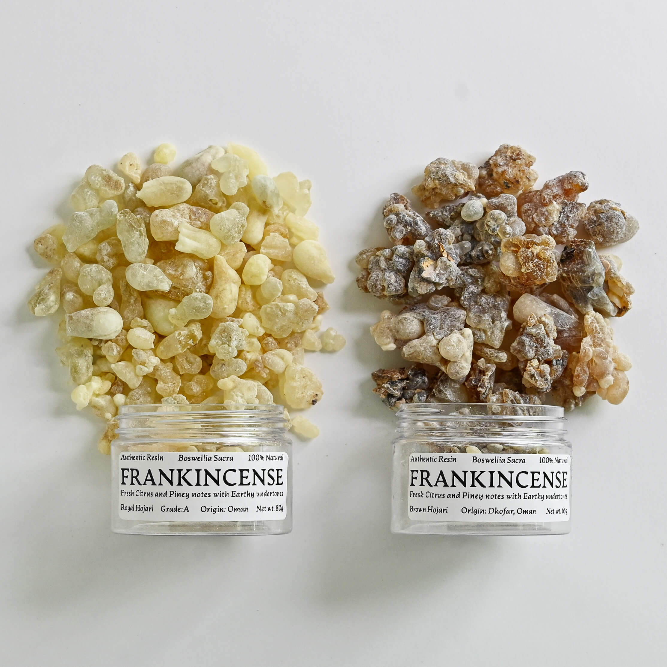 Green Hojari Frankincense and Brown Hojari Frankincense