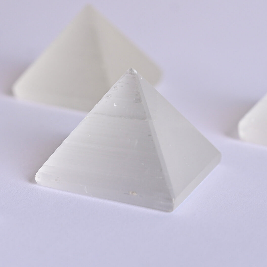 selenite Pyramid by Maison Etherique