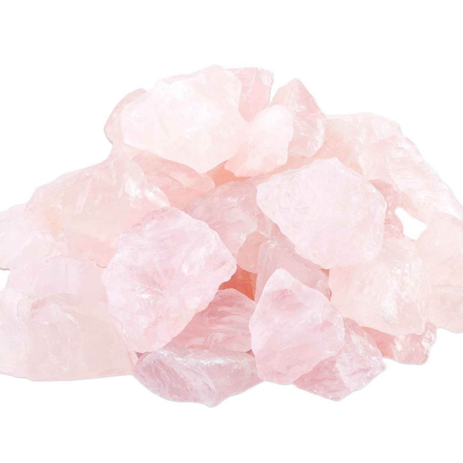A Tumbled Rose Quartz crystal